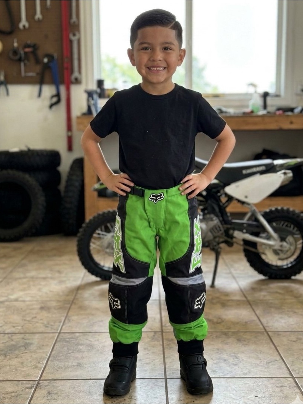 VINTAGE Fox Racing 360 Motocross Pants Youth 24 Green Black Moto Y2K Gorpcore